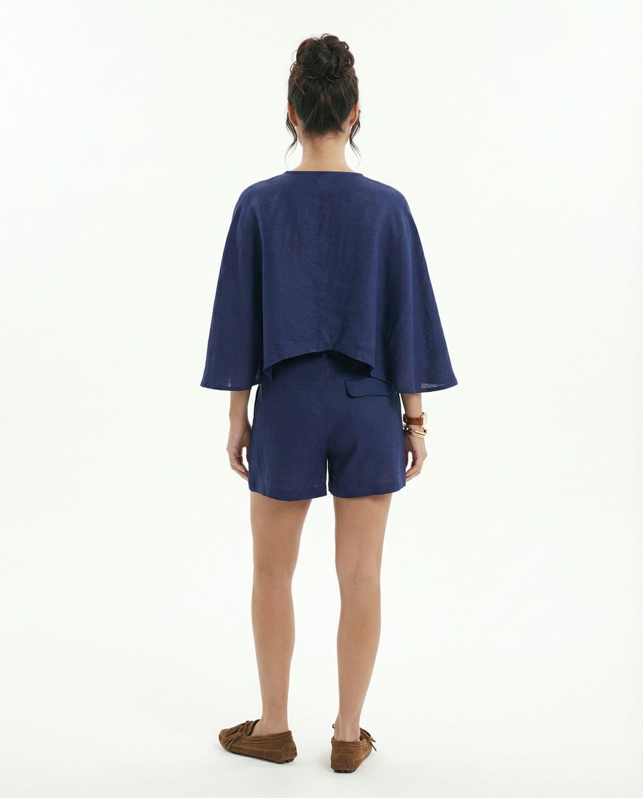 Keten Kimono Bluz & Şort